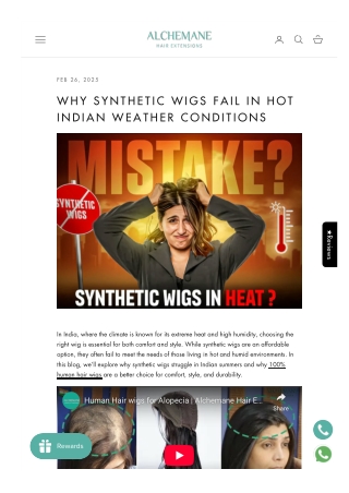 Why Synthetic Wigs Fail in Hot Indian Weather Conditions