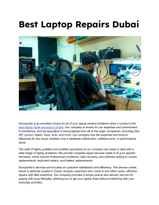 Best Laptop Repairs Dubai