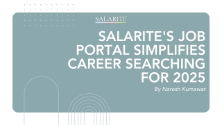 Salarite's Job Portal Simplifies Career Searching for 2025
