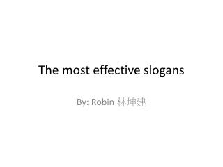 The most effective slogans