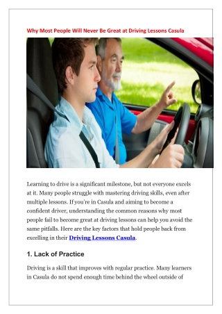 Why Most People Will Never Be Great at Driving Lessons Casula