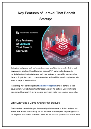 Key Features of Laravel That Benefit Startups