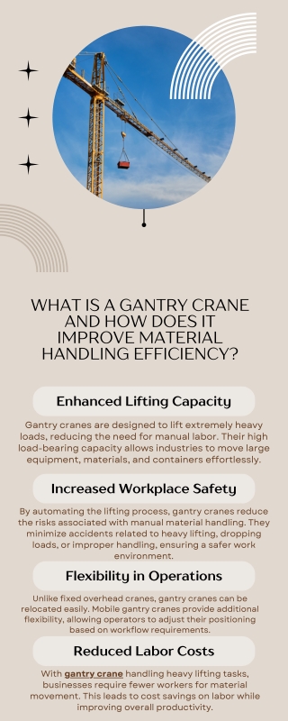 What Is a Gantry Crane and How Does It Improve Material Handling Efficiency?