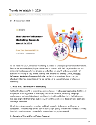 The Future of Influencer Marketing Trends to Watch in 2024
