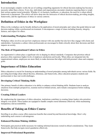Crafting Compelling Arguments for Ethical Decision-Making