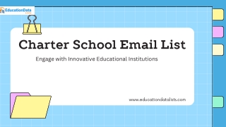 Charter School Email List-Engage with Innovative Educational Institutions