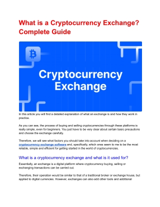 What is a cryptocurrency exchange