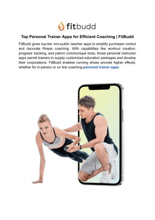 Top Personal Trainer Apps for Efficient Coaching _ FitBudd