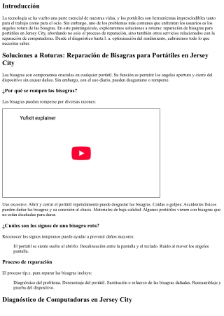 Soluciones a Roturas: Reparación de Bisagras para Portátiles en Jersey City