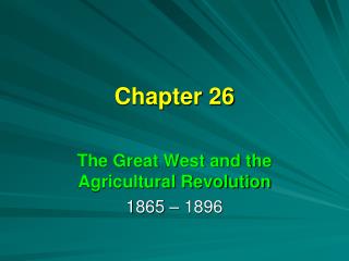 the great west and the agricultural the great west and the agricultural