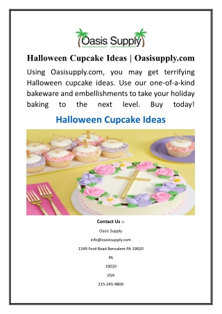 Halloween Cupcake Ideas  Oasisupply.com