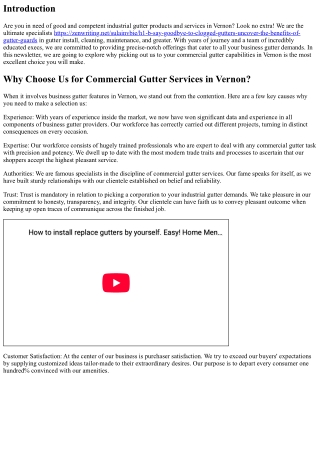 Why Choose Us for Commercial Gutter Services in Vernon