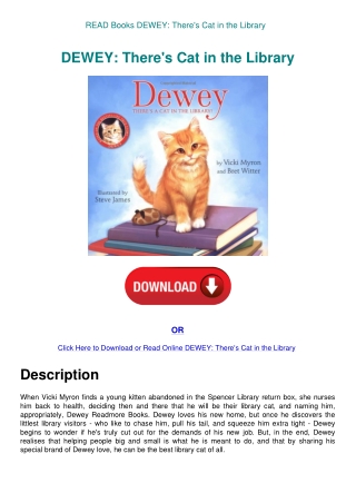 READ Books DEWEY There's Cat in the Library