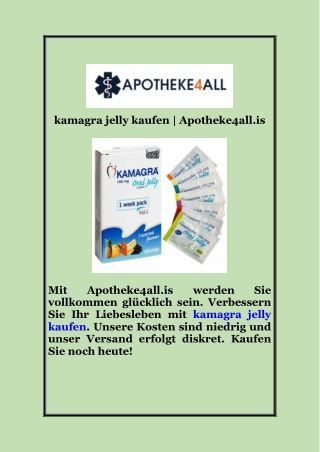 kamagra jelly kaufen  Apotheke4all is