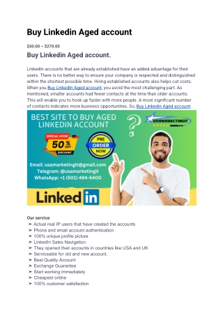 How And Where To Buy, LinkedIn Accounts_ New 2025