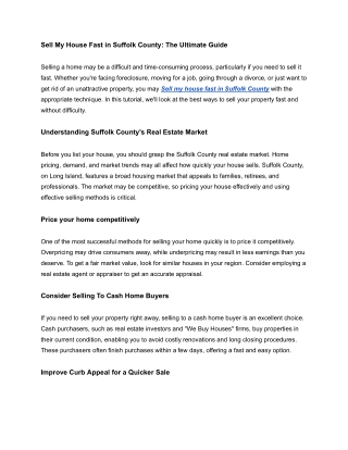 Sell my house fast in Suffolk County (2)