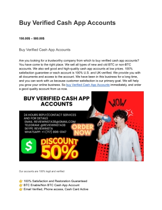 Buy Verified Cash App Accounts