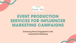 Corporate & Influencer Event Services | Brand Activation Experts