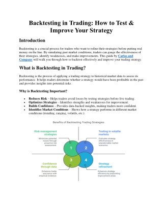 Backtesting in Trading How to Test & Improve Your Strategy
