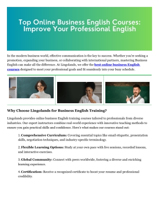 Best online business english courses