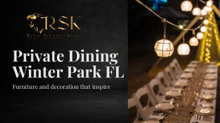 Private Dining Winter Park FL