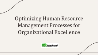 What all includes in HRM Process