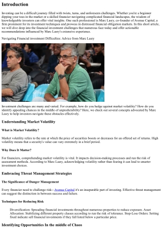 Navigating Investment Obstacles: Advice from Marc Lasry