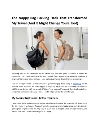 The Nappy Bag Packing Hack That Transformed My Travel