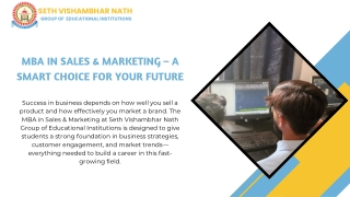 MBA in Sales & Marketing – A Smart Choice for Your Future