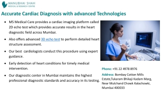 3D &  2D Echo in Mumbai – Safe, Quick & Reliable Heart Assessment at MS Medical