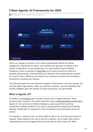 5 Best Agentic AI Frameworks for 2025