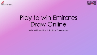 Emirates Draw PPT 35