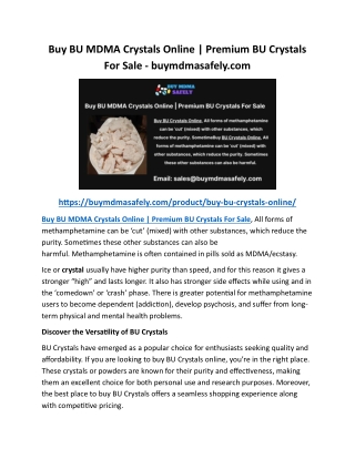Buy BU MDMA Crystals Online Premium BU Crystals For Sale - buymdmasafely