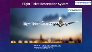 Flight Ticket Reservation System