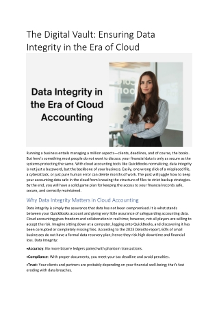 The Digital Vault: Ensuring Data Integrity in the Era of Cloud Accounting