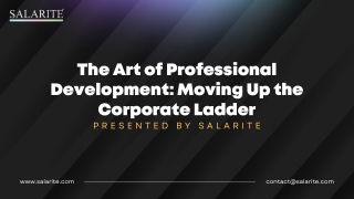 The Art of Professional Development: Moving Up the Corporate Ladder
