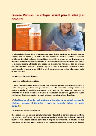 Diobene Revision
