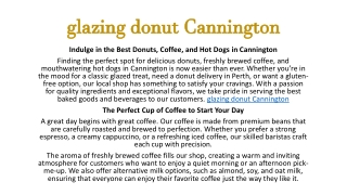 glazing donut Cannington