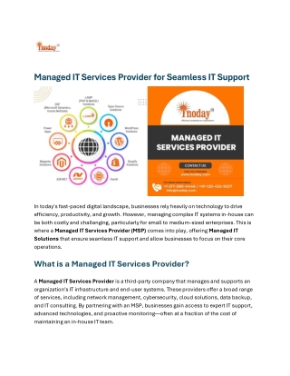 Managed IT Services Provider for Seamless IT Support