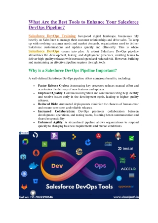 Salesforce DevOps Training in Bangalore - Salesforce DevOps Training