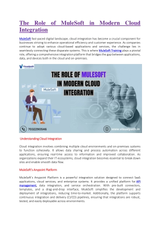 MuleSoft Training in Bangalore -  MuleSoft Training