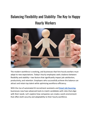 Balancing Flexibility and Stability: The Key to Happy Hourly Workers
