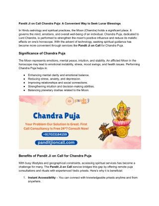 Chandra Puja – Worship the Moon for Peace & Prosperity