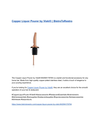 Copper Liquor Pourer by Viski® _ BistroToRestro (1)