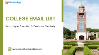 College Email List-Reach Higher Education Professionals Effectively