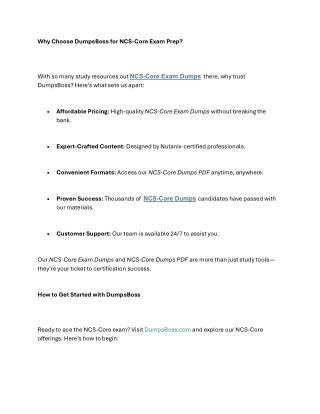 Dumpsboss NCS-Core Study Guide: Best Prep Materials