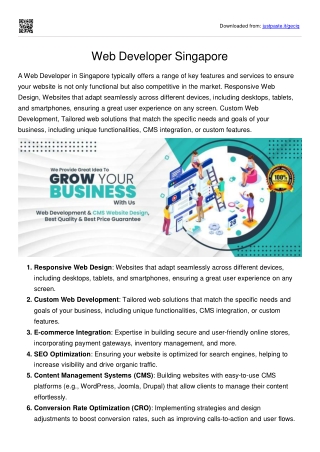 Web Developer Singapore