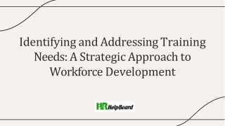 Training Needs Analysis