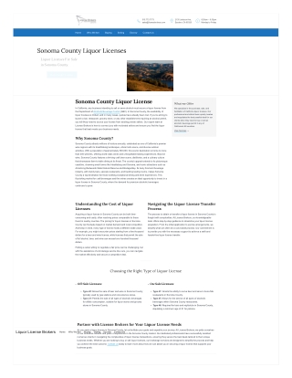 Sonoma County Liquor Licenses for Sale – Buy & Sell Alcohol Permits with Ease