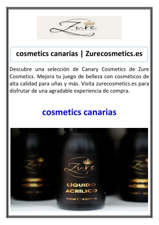 cosmetics canarias  Zurecosmetics.es